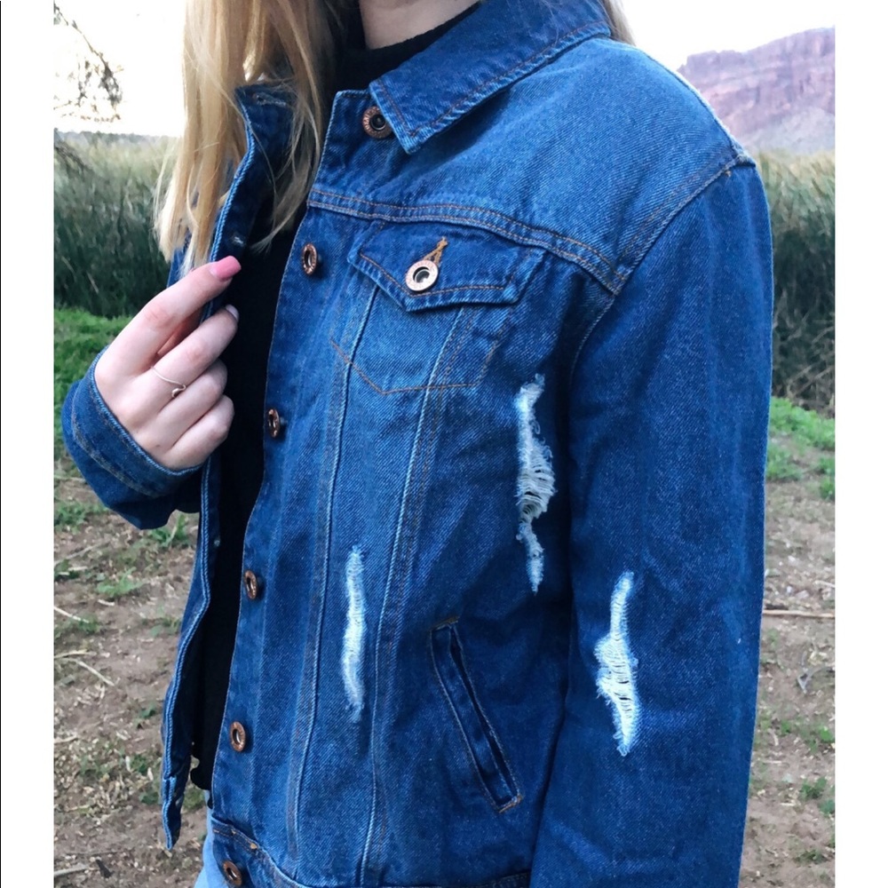Classic Distressed Denim Jacket